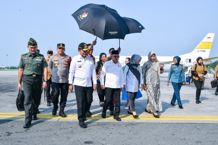 Kapolda Sumut dan Pangdam Sambut Meriah Kunjungan Kerja Wapres Ma'ruf Amin