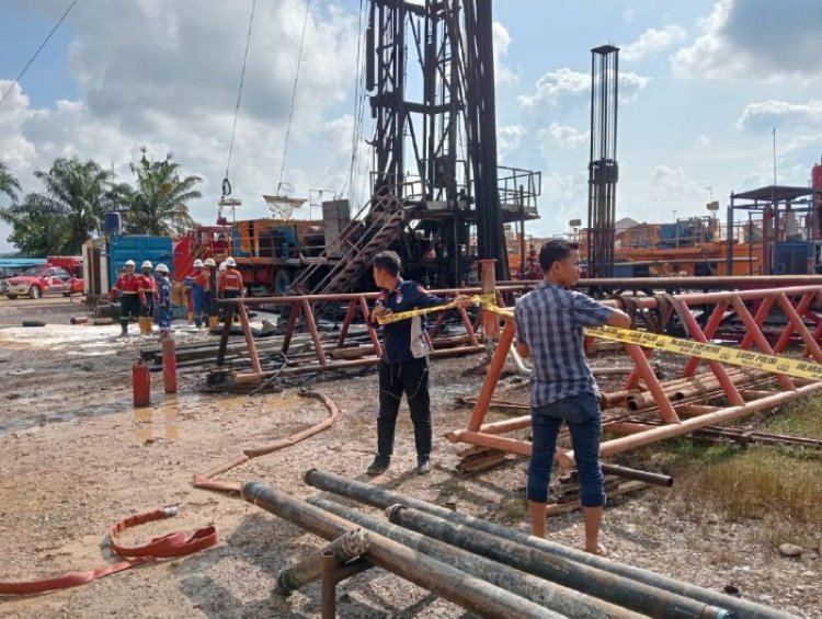 Polisi Selidiki Penyebab Kebakaran Sumur Minyak Pertamina di Kota Kualasimpang, Aceh Tamiang
