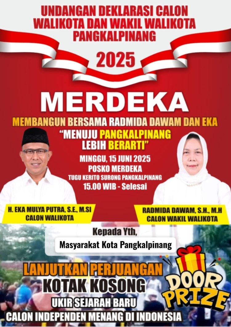 Ridwan Adnan Sampaikan Undangan Terbuka untuk Deklarasi Paslon Independen MERDEKA