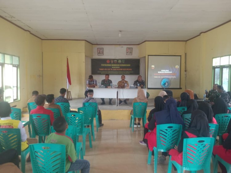 Kegiatan TMMD ke-125 Kodim 0321 Rohil Berikan Penyuluhan Wawasan Kebangsaan Kepada Warga KMS