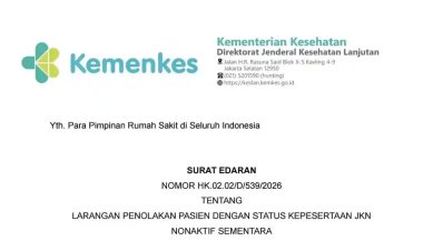 Status JKN Nonaktif Tak Jadi Alasan Penolakan, Pemerintah Tanggung Iuran Tiga Bulan