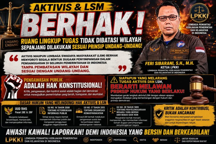 Polemik Anggaran Media Kampar, LPKKI Tegaskan Peran Aktivis Tak Bisa Dibatasi Wilayah